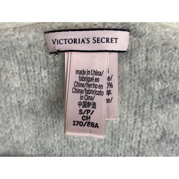 Victorias Secret Cardigan Sweater Womens Small Beige Animal Print Wool Alpaca - Picture 6 of 7